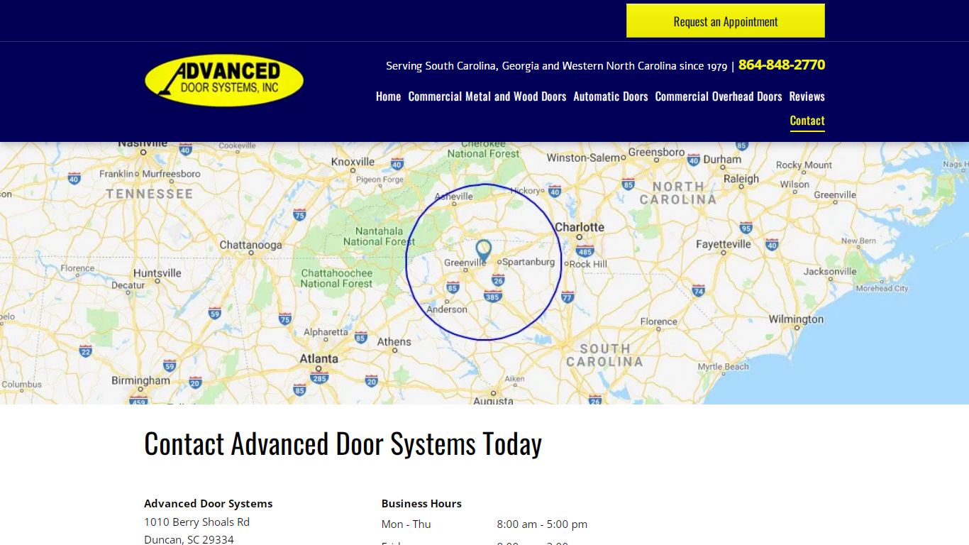 Advanced Door Systems Upstate South Carolina and Western North Carolina ...